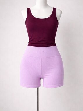 Old Navy Pink Ribbed Tank and Shorts Set